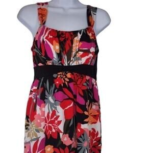 B. Wear Too! Sundress Bright Floral Size M Sleeveless Pullover